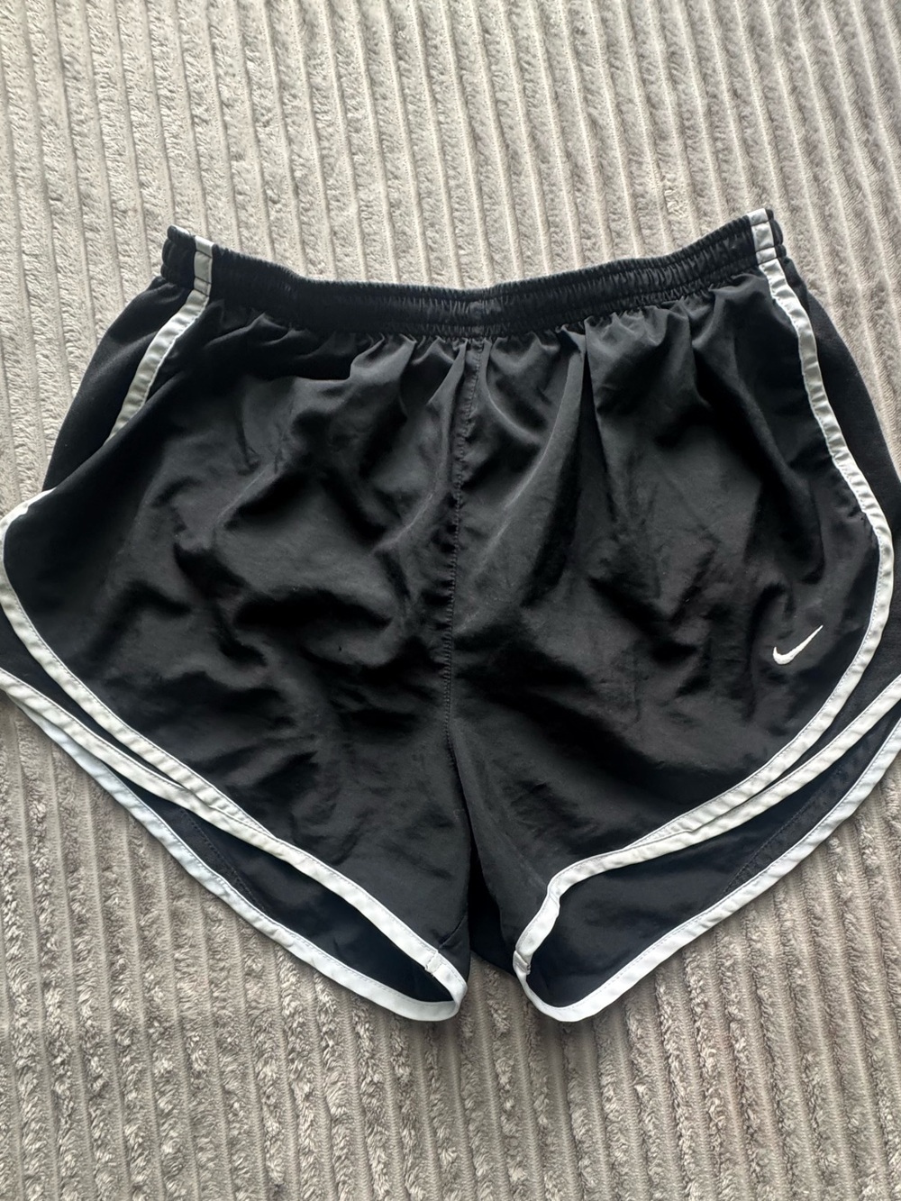 Nike Women’s Black Athletic Shorts with White Trim